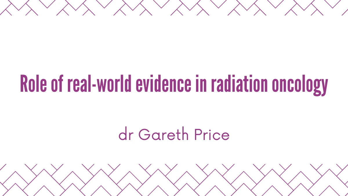 Role of real-world evidence in radiation oncology